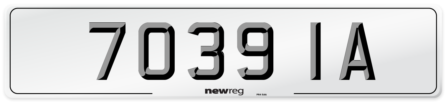 7039 IA Number Plate from New Reg